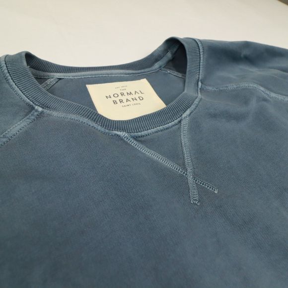 The Normal Brand Long Sleeve Men's Overshirt Blue Pullover Shirt Size XXL - Picture 4 of 9